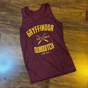 Heather burgundy Harry Potter Gryffindor Quidditch tank top
